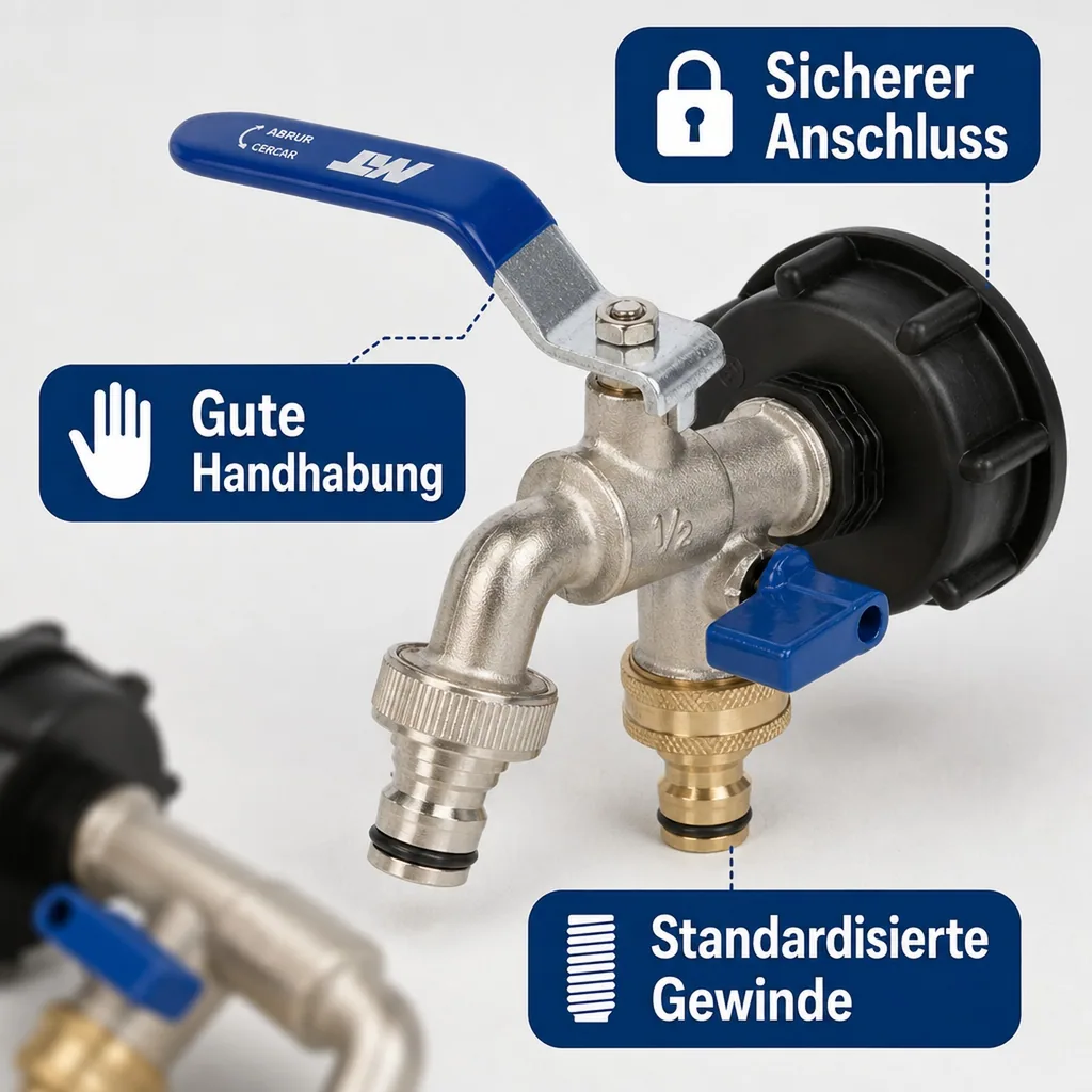 IBC Adapter S60x6, mit 2x Steckverbinder