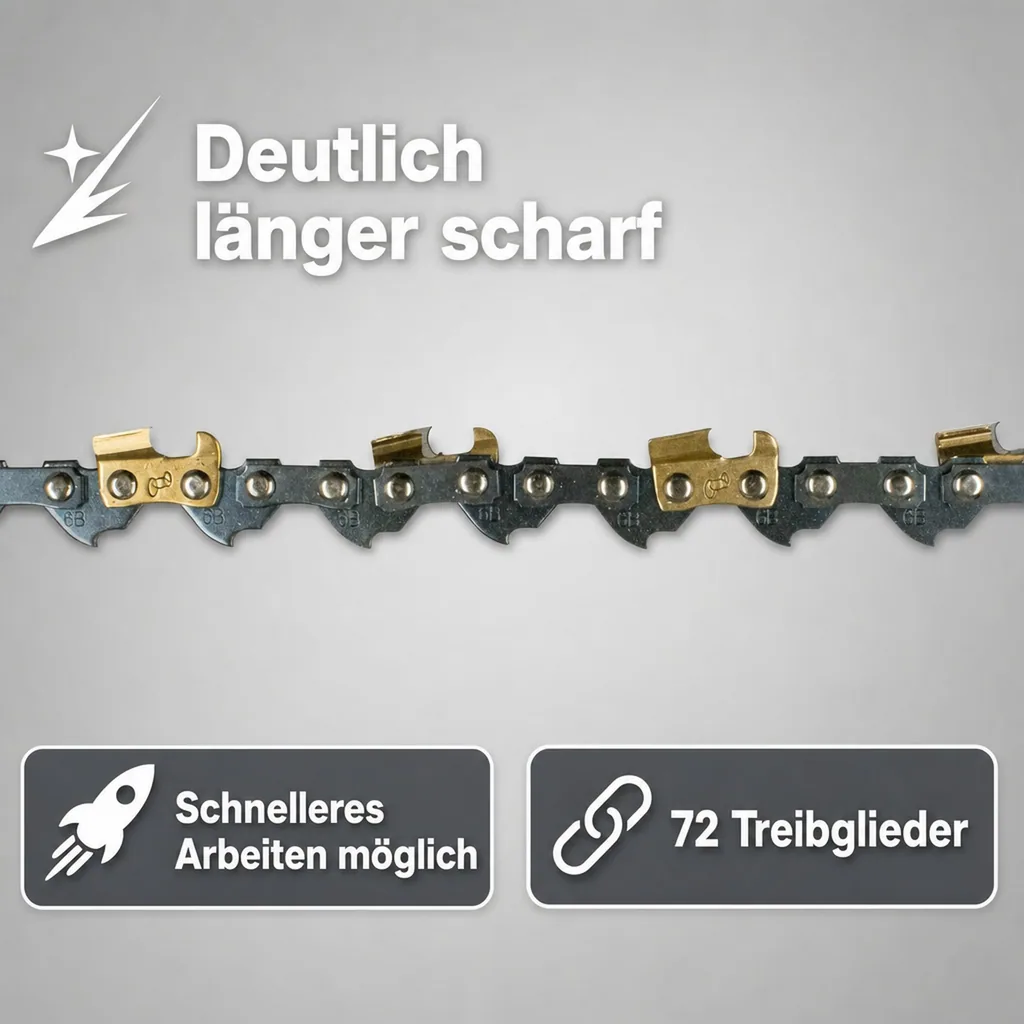 Sägekette "Titan" für 50 cm Schwert, 72 Gl. (1,5 mm), Teil. 0,325"