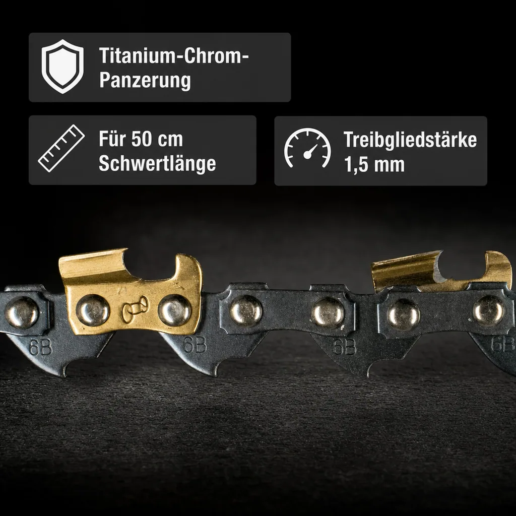 Sägekette "Titan" für 50 cm Schwert, 72 Gl. (1,5 mm), Teil. 0,325"