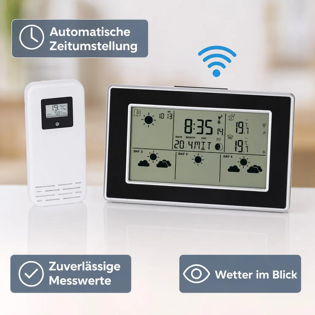 Funk-Wetterstation mit 4 Tage Vorhersage