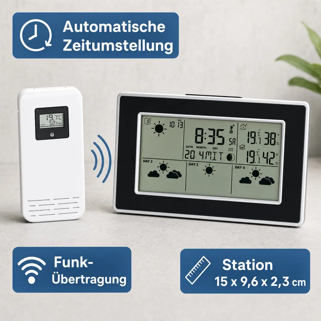 Funk-Wetterstation mit 4 Tage Vorhersage