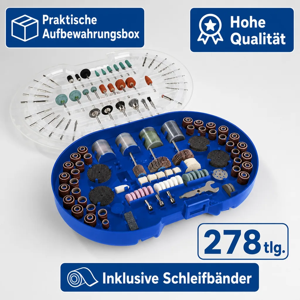 Universal Schleif- Trenn- Polierset 278 tlg.