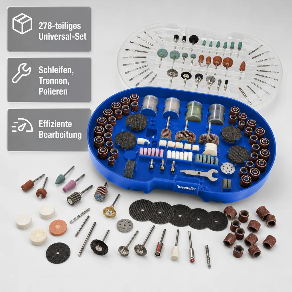 Universal Schleif- Trenn- Polierset 278 tlg.