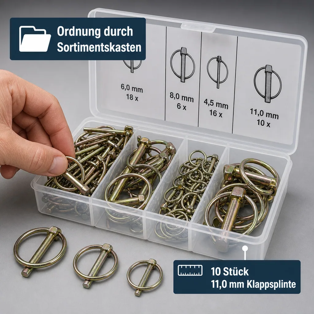 Klappsplinte-Sortiment, 50-tlg.