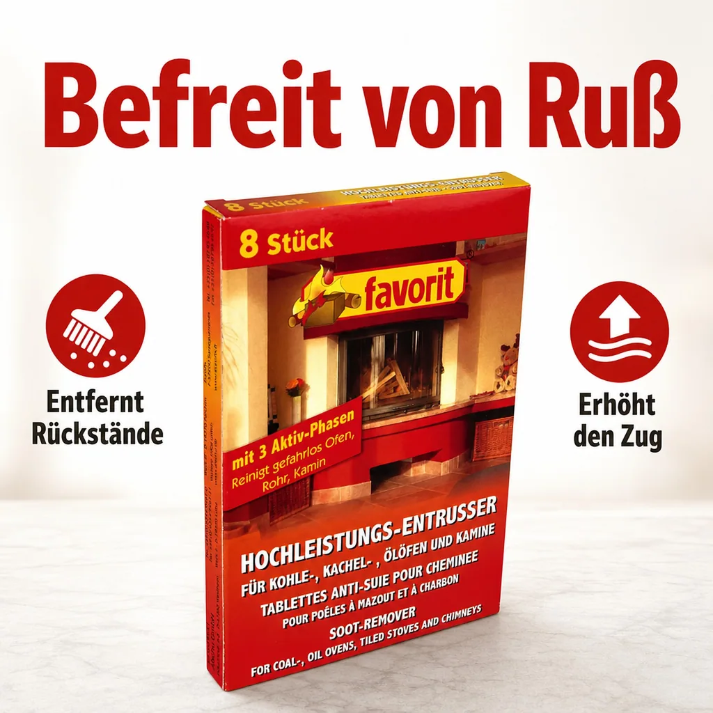 Hochleistungs-Entrußer für Kohle-, Kachel-, Ölöfen und Kamine, 8 Stück