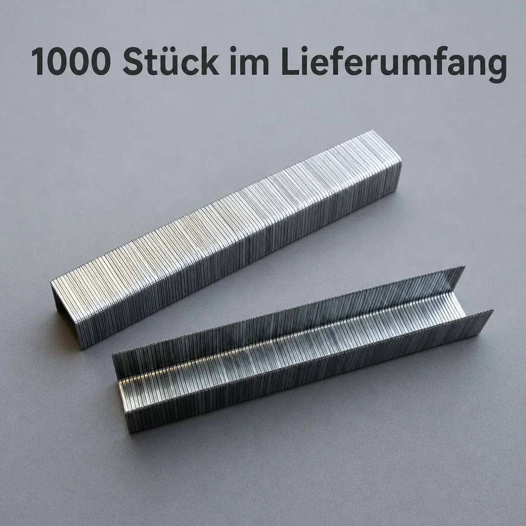 8 mm Feindraht Tacker Klammern, 1000 Stück, Stärke 0,7 mm