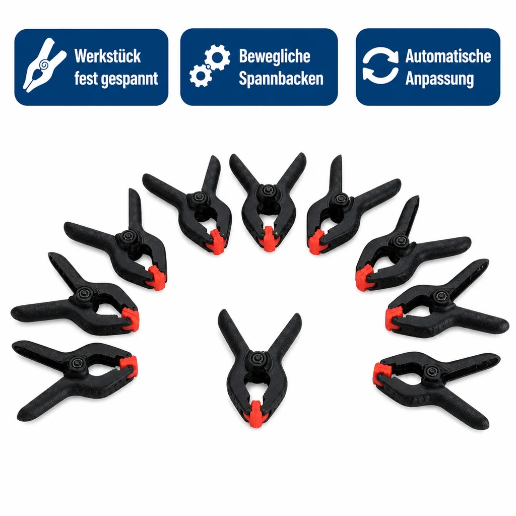 Micro Klemmen Set 10-teilig - 63 mm