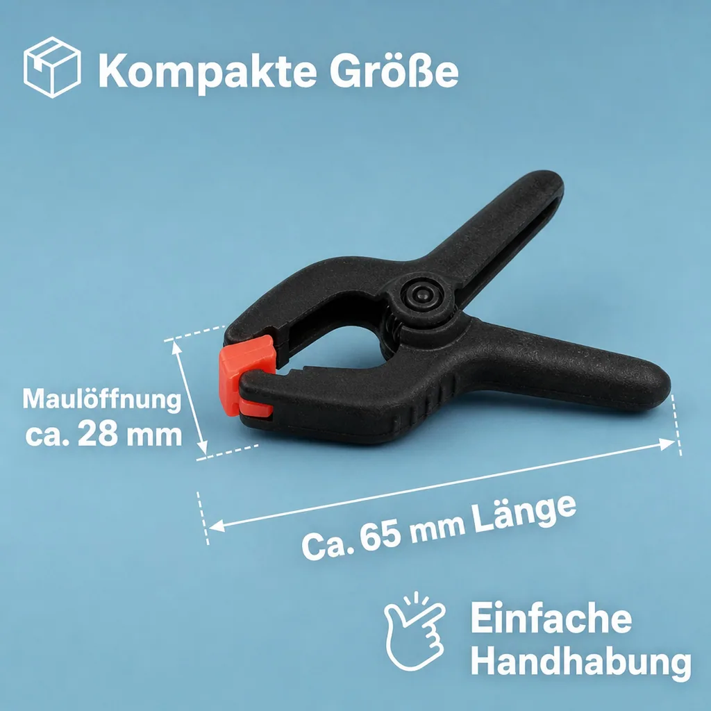 Micro Klemmen Set 10-teilig - 63 mm