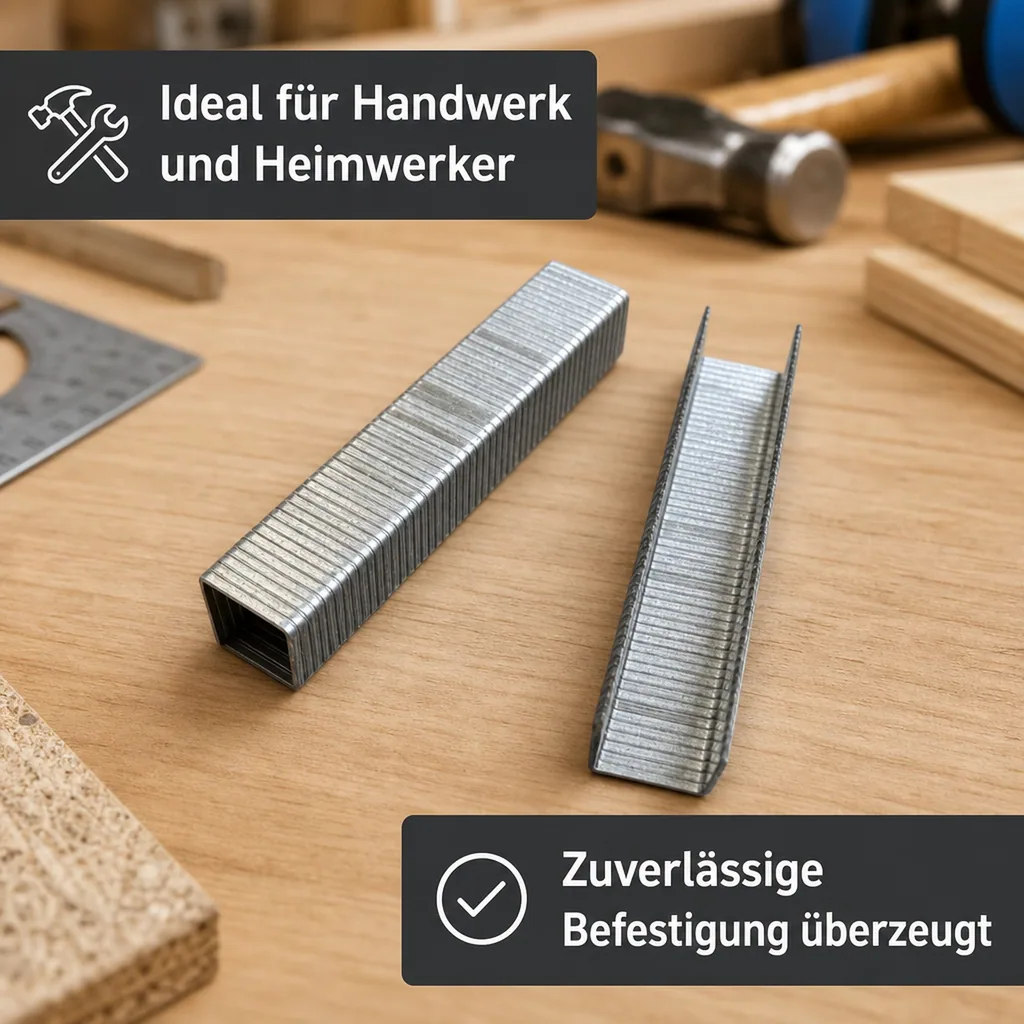 12 mm Flachdraht Tacker Klammern,1.000 Stück, 1,2 mm