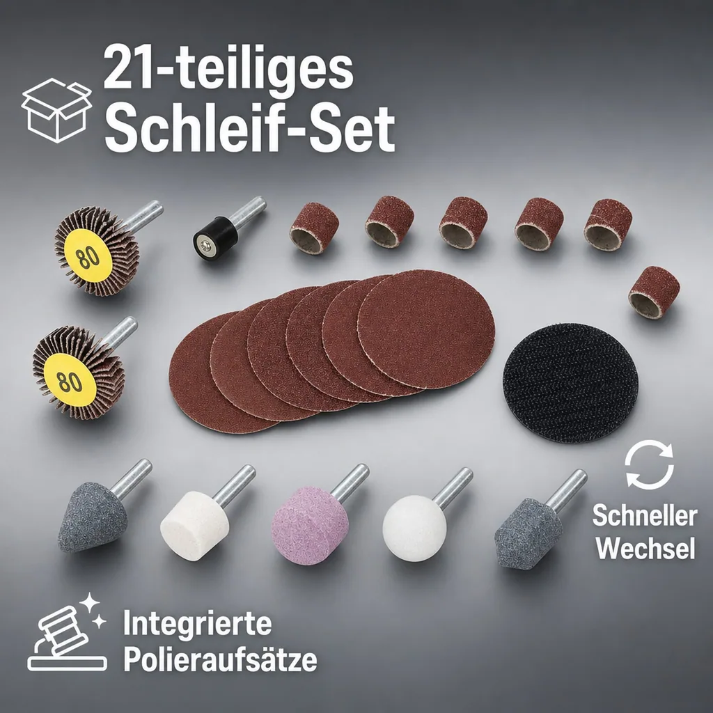 Schleif-Set 21-teilig