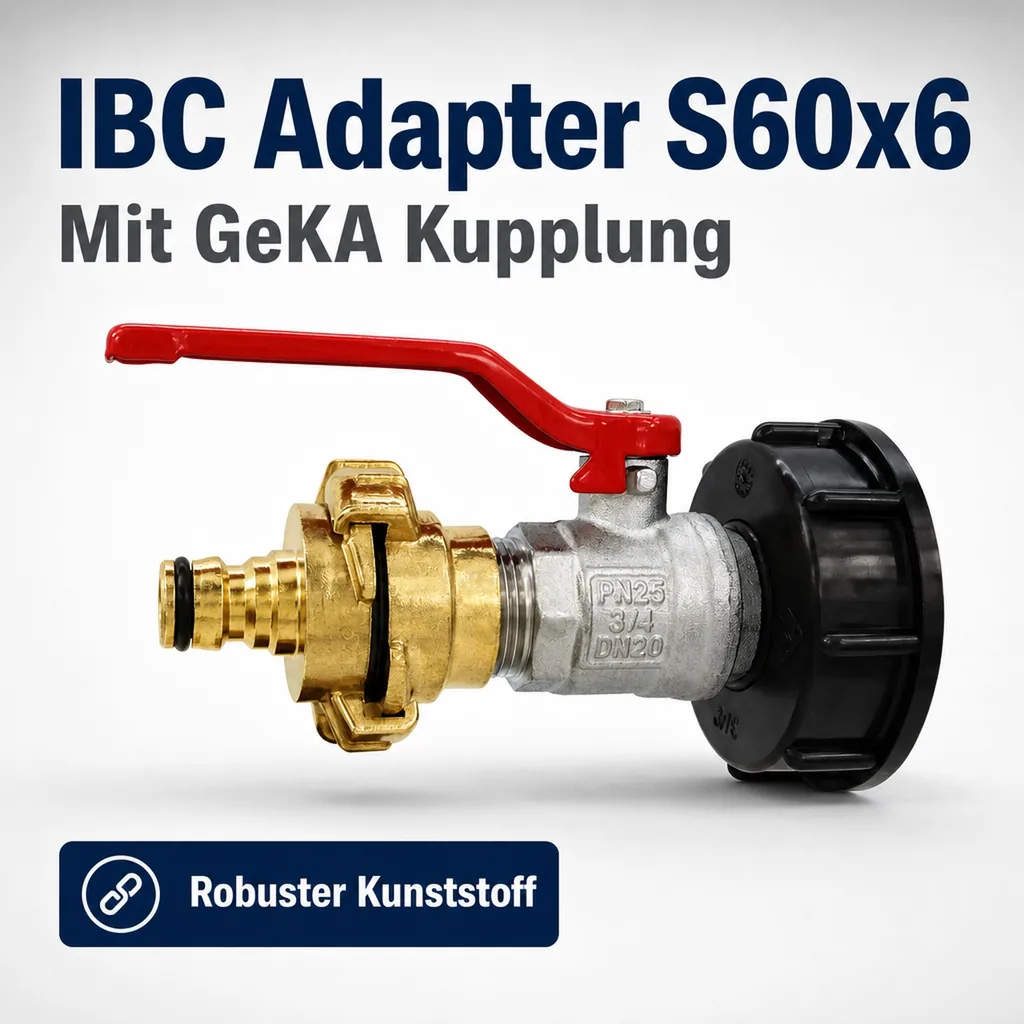 IBC Adapter S60x6, mit GeKA Kupplung