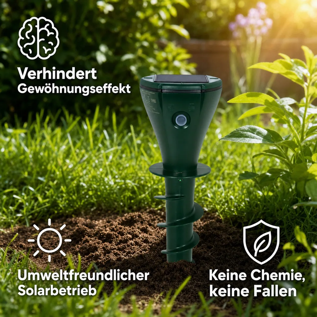 Solar-Maulwurfschreck "3 Modi"