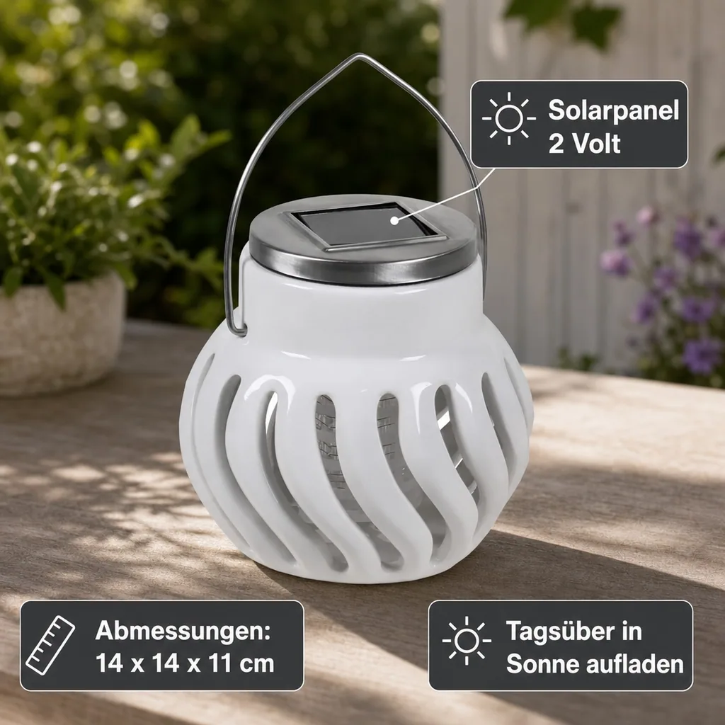 Anti-Mücken-Windlicht mit Solar