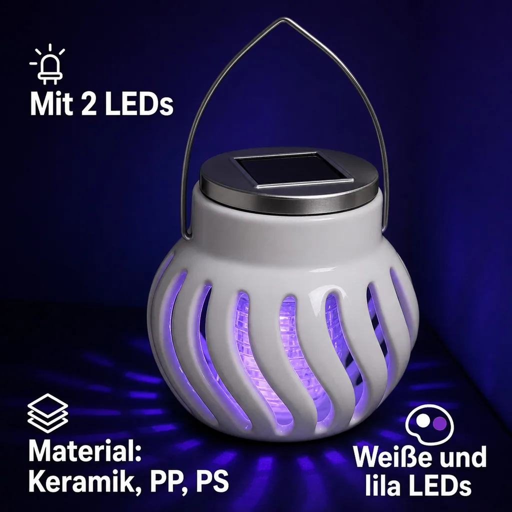 Anti-Mücken-Windlicht mit Solar