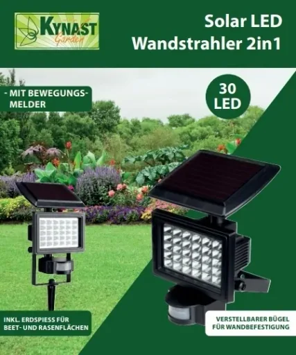 Solar Wandstrahler 2in1 mit Bewegungsmelder