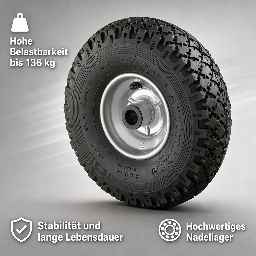Sackkarrenrad mit Stahlfelge