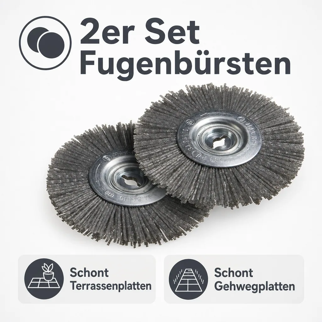 Fugenbürsten, Nylon, 2er Set zu 968744 2 in 1 Fugenturbo mit Fangbox