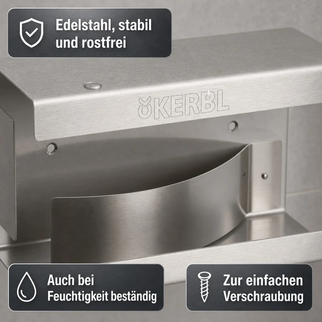 Wandhalter für Einmalhandschuhe aus Edelstahl, mit Feder