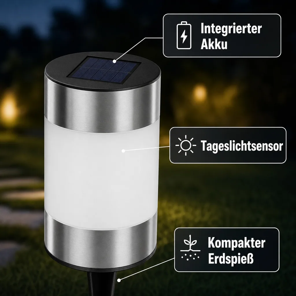 LED Solar Leuchten - 3er Set