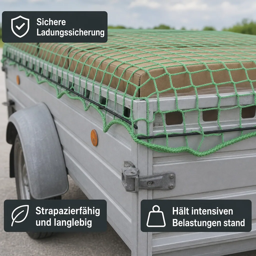 Anhängernetz mit Expanderband 1,60 x 2,50 Meter