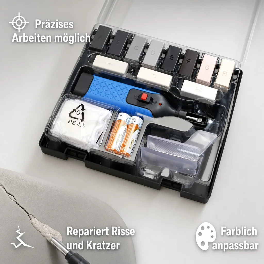 PVC- und Vinyl-Reparaturset inklusive Wachsschmelzer