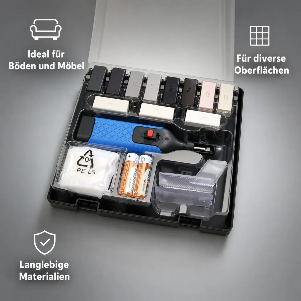 PVC- und Vinyl-Reparaturset inklusive Wachsschmelzer