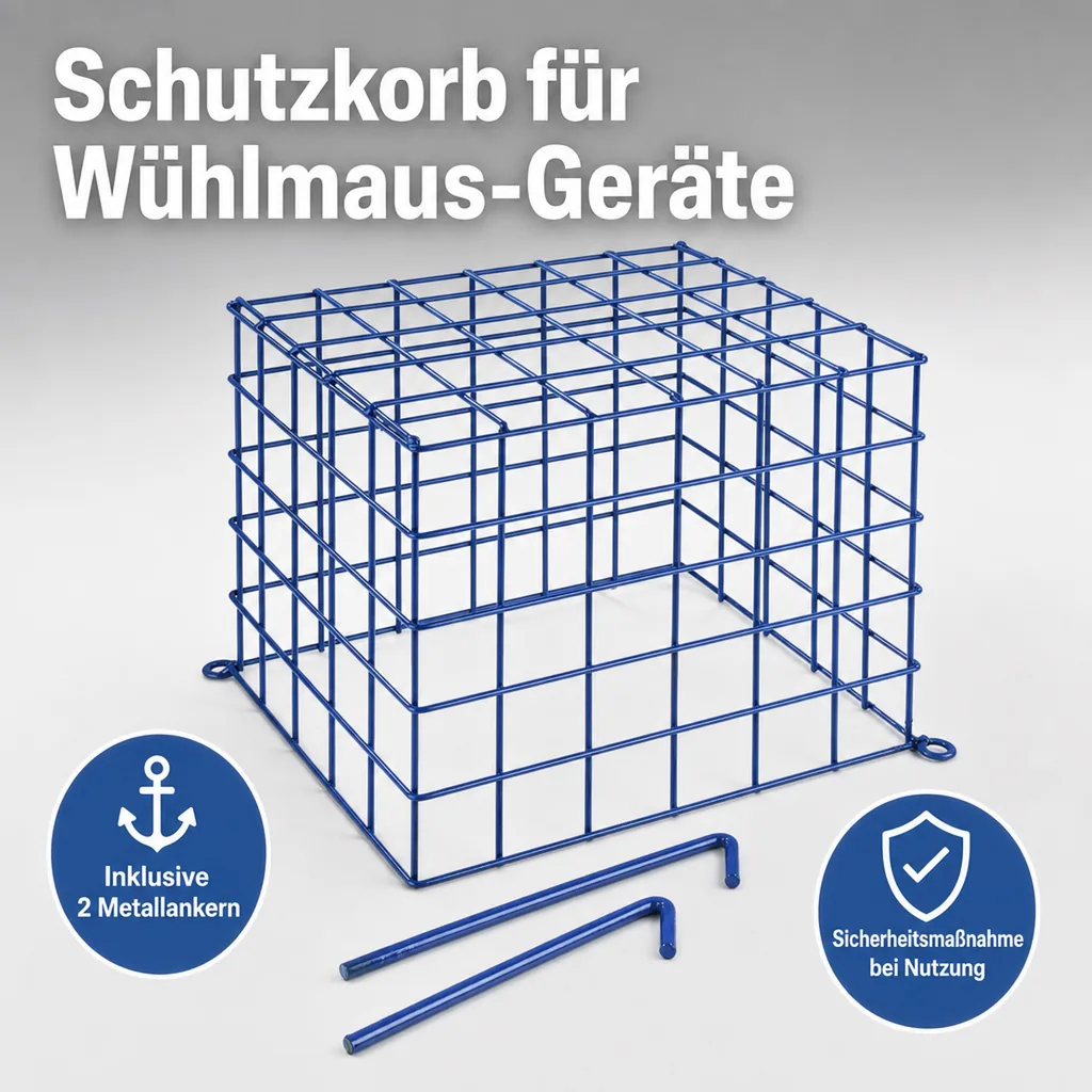 Schutzkorb für Wühlmaus Selbstschussgerät