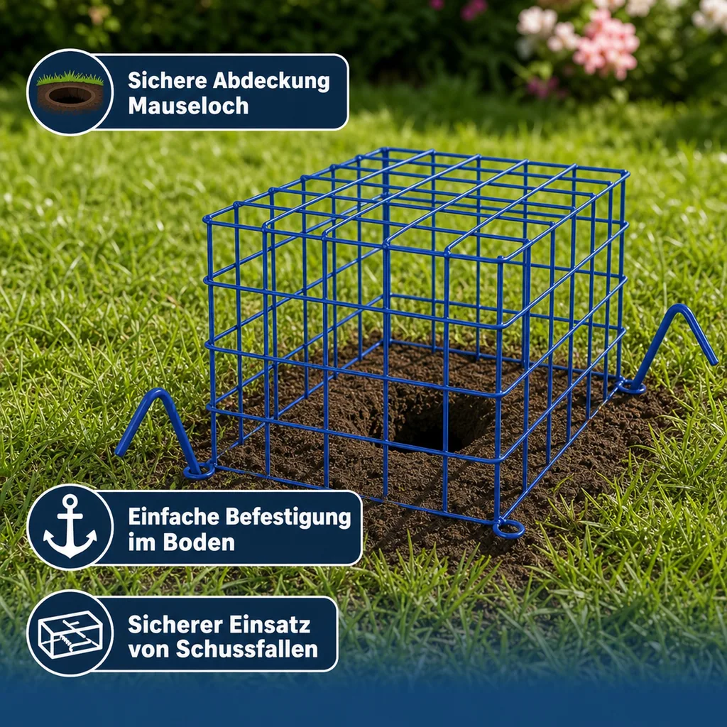 Schutzkorb für Wühlmaus Selbstschussgerät