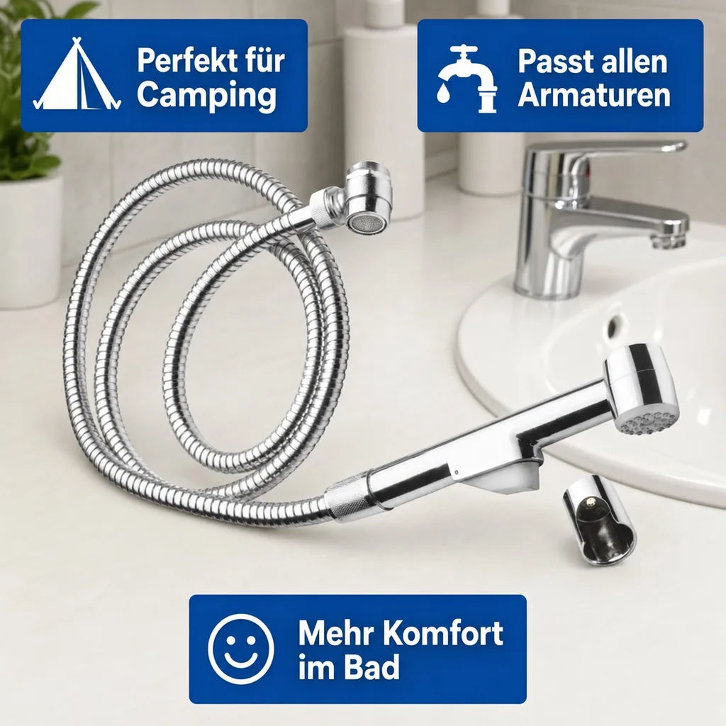 Waschbeckenbrause inkl. Schlauch und Adapter