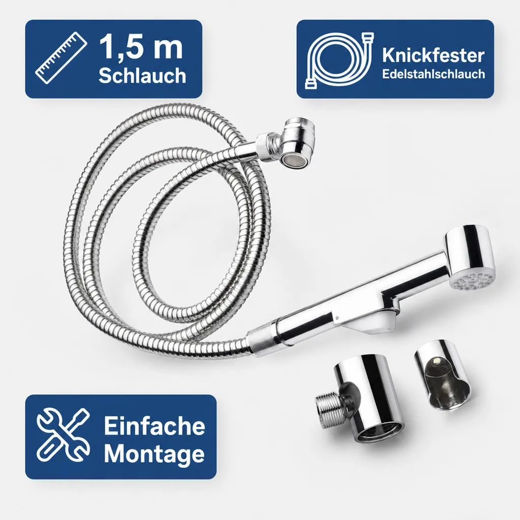 Waschbeckenbrause inkl. Schlauch und Adapter