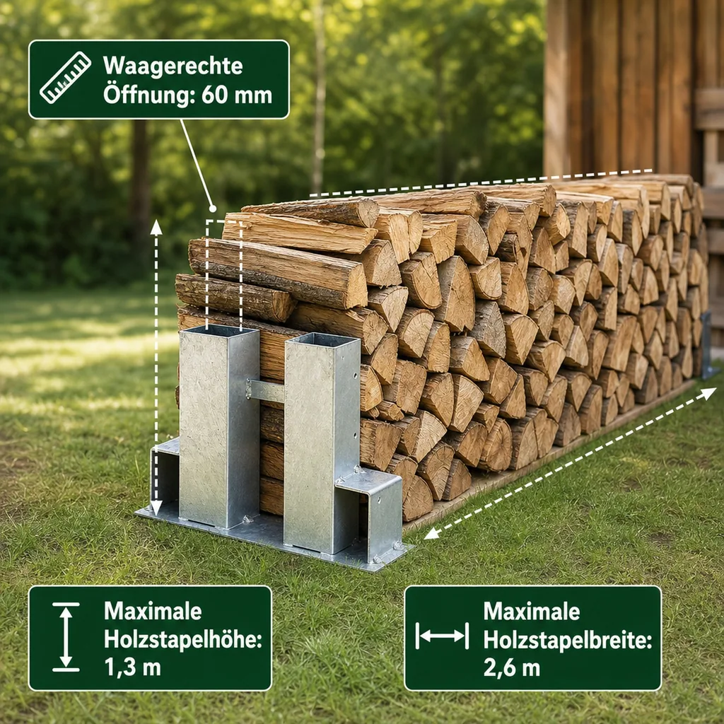Holzstapelhalter, feuerverzinkt