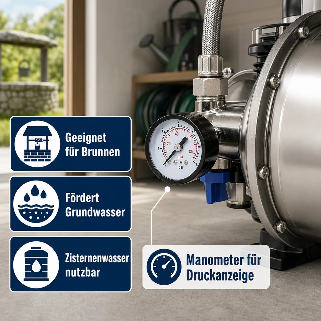 Hauswasserwerk HWW 1000 E - mit Thermoschutz