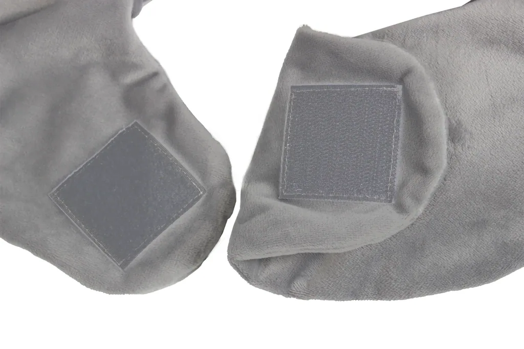 Nacken-Wärmflasche mit Nackenfleece, grau