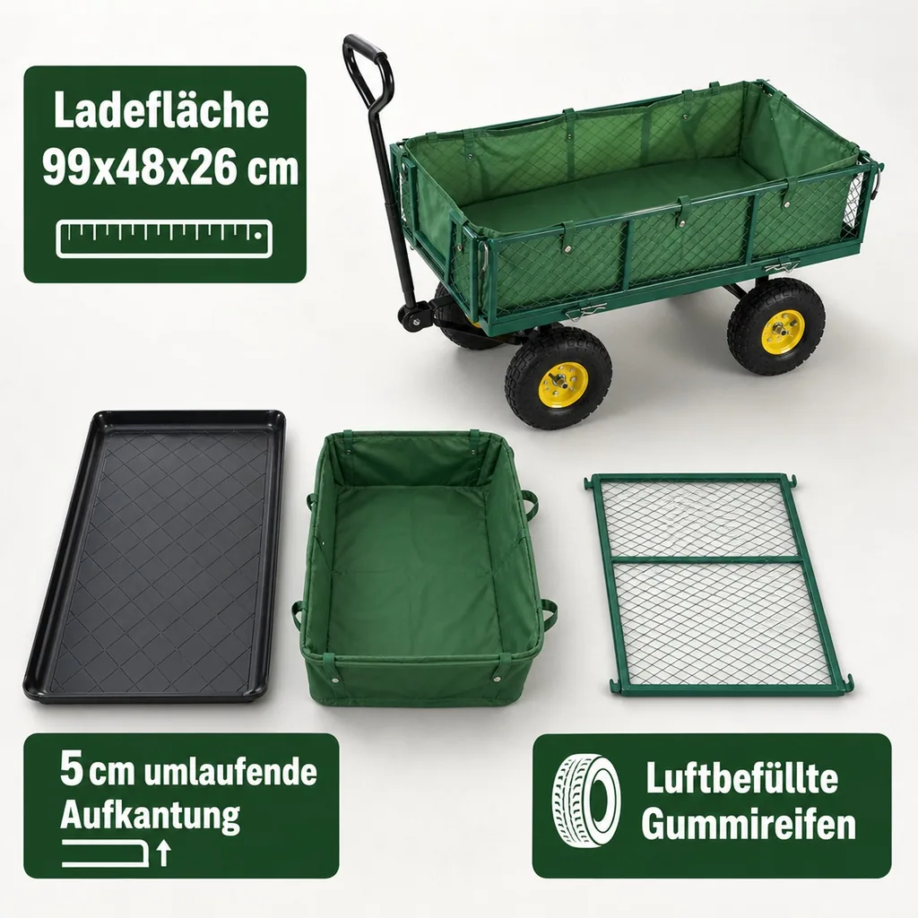 Universal Gartentransportwagen - vielseitig einsetzbar