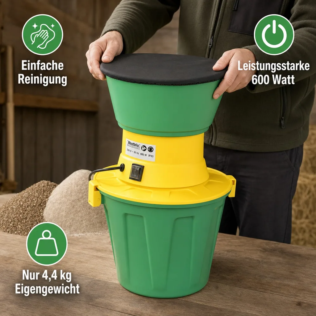 Elektrische Getreidemühle, 600 W, auch für Hülsenfrüchte