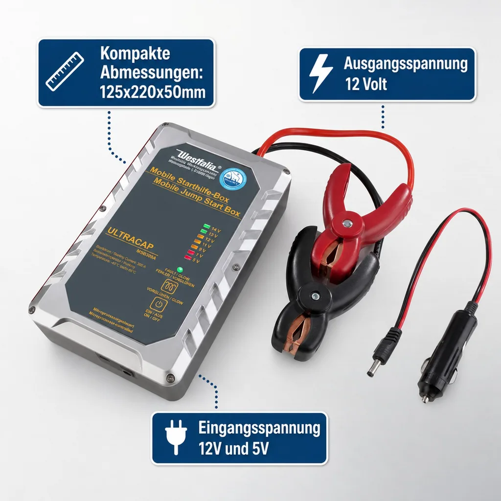 Mobile Starthilfe Box " Jump Starter " - ULTRACAP MSB300A