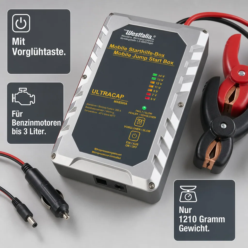 Mobile Starthilfe Box " Jump Starter " - ULTRACAP MSB300A