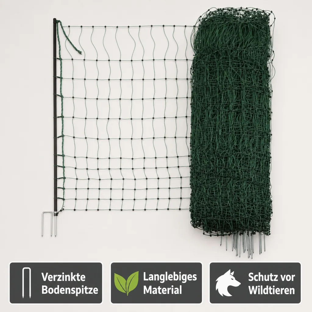 Geflügelnetz 106 cm mit Doppelspitze, 50 m, nicht elektrifizierbar