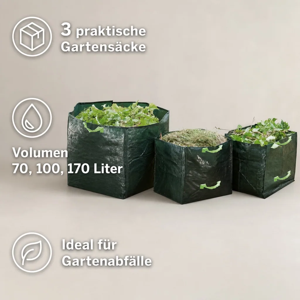 Gartensäcke, 3 Stück