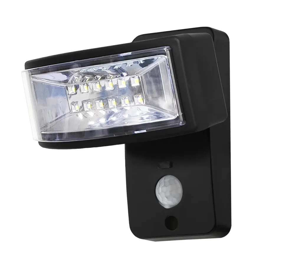 LED Wandleuchte mit separatem Solarpanel und Bewegungsmelder