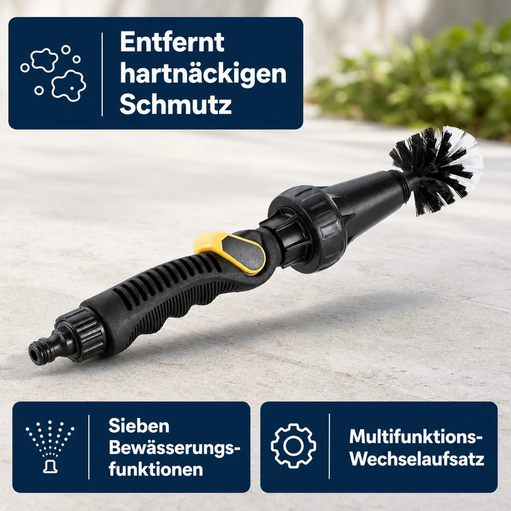 Rotierende Reinigungsbürste - inklusive Multifunktionsaufsatz