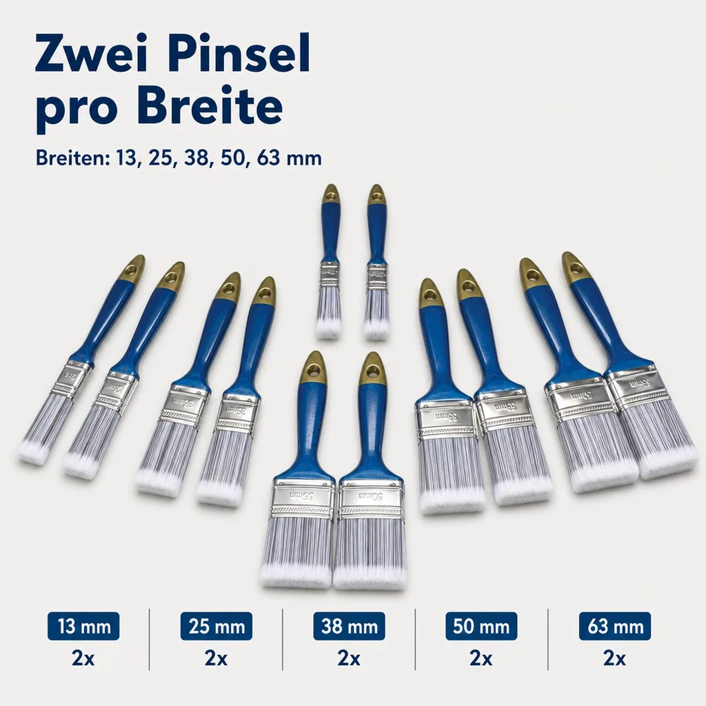 Pinsel Set 10-teilig mit Spezialborsten