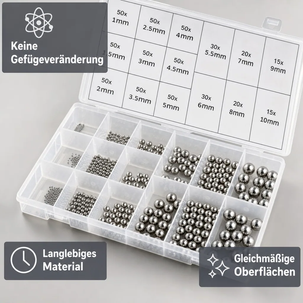 Edelstahl Kugellager-Kugeln Sortiment, 580 teilig