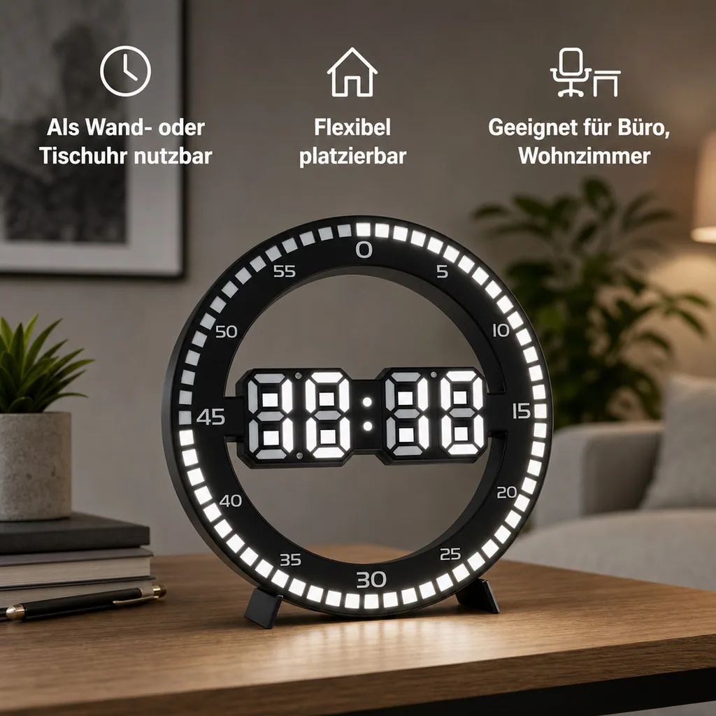 Tisch- und Wanduhr LED