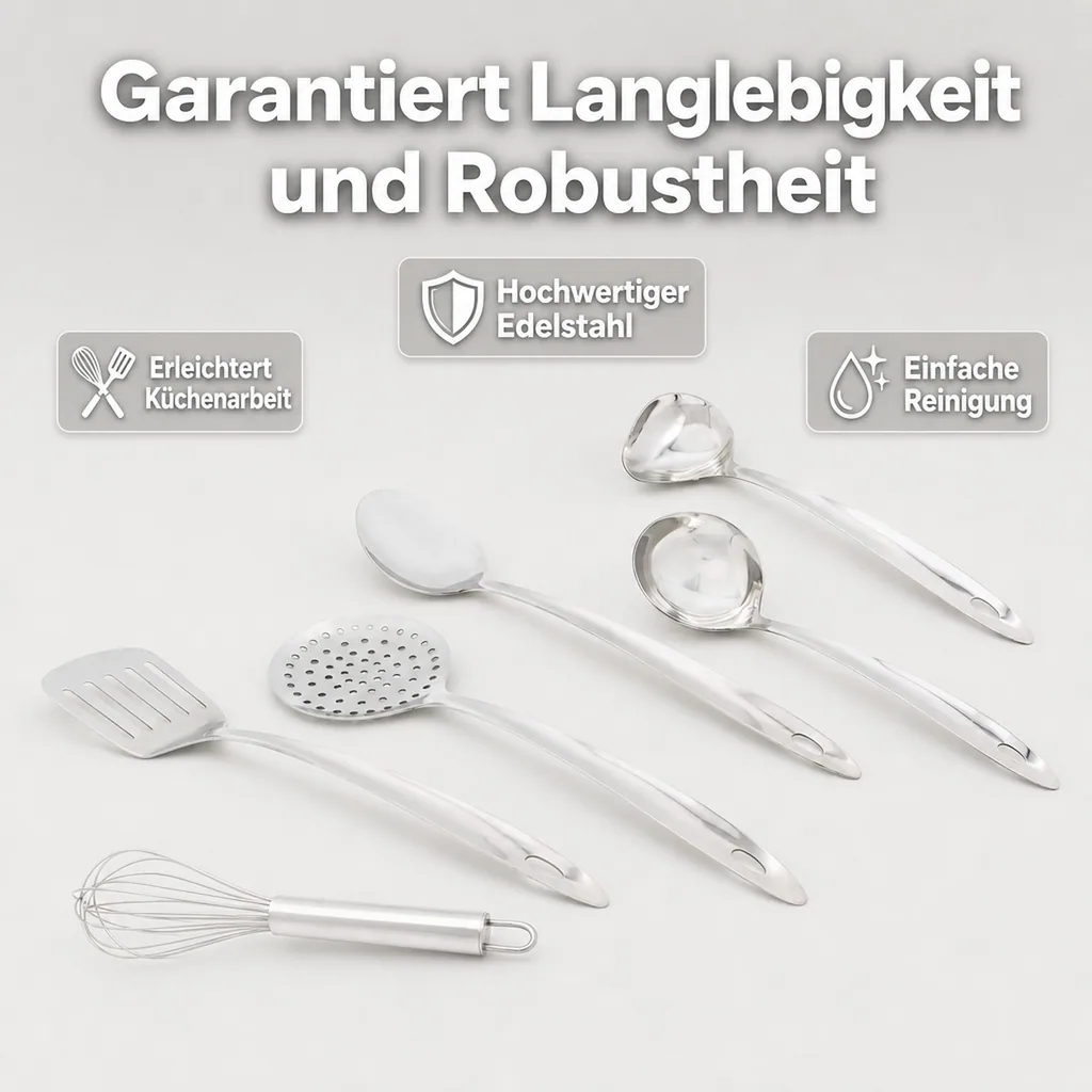 Edelstahl Küchenhelfer-Set 6tlg.