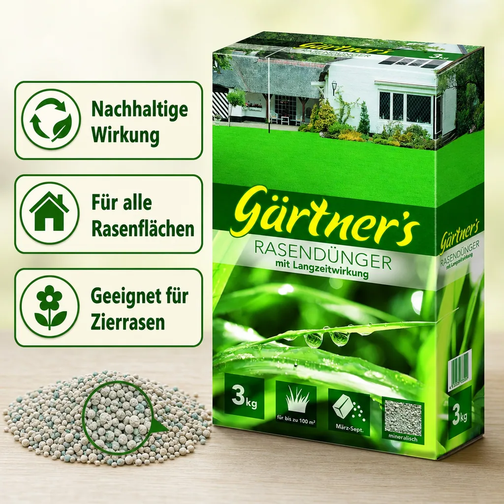 Rasendünger mit Langzeitwirkung 3 kg