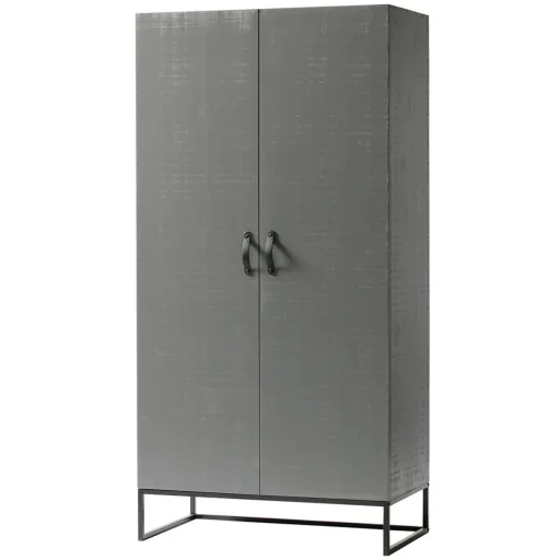 Woood Kleiderschrank Morris lehmgrau