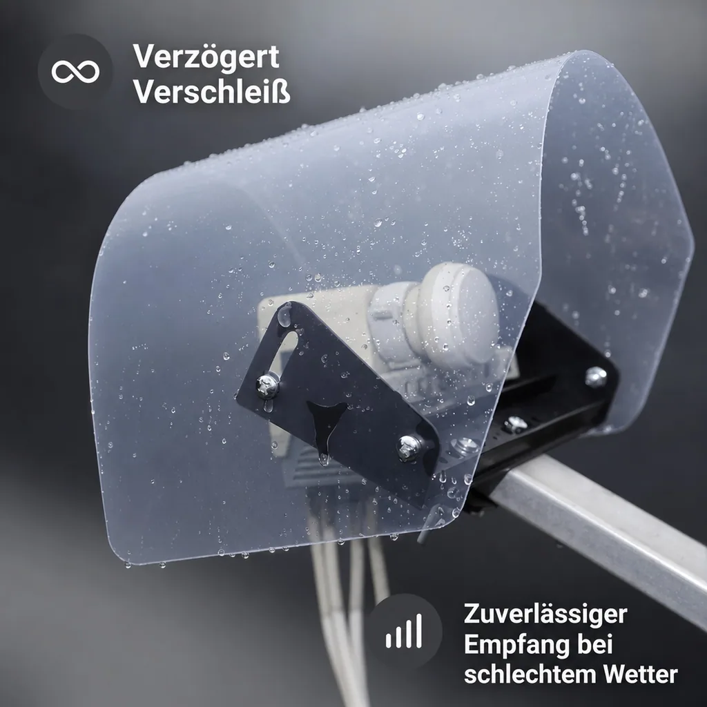 Regen- und UV-Schutz für LNBs von SAT-Anlagen