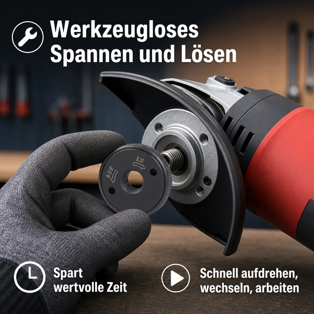 Schnellspannmutter für Winkelschleifer, Aufnahme M14