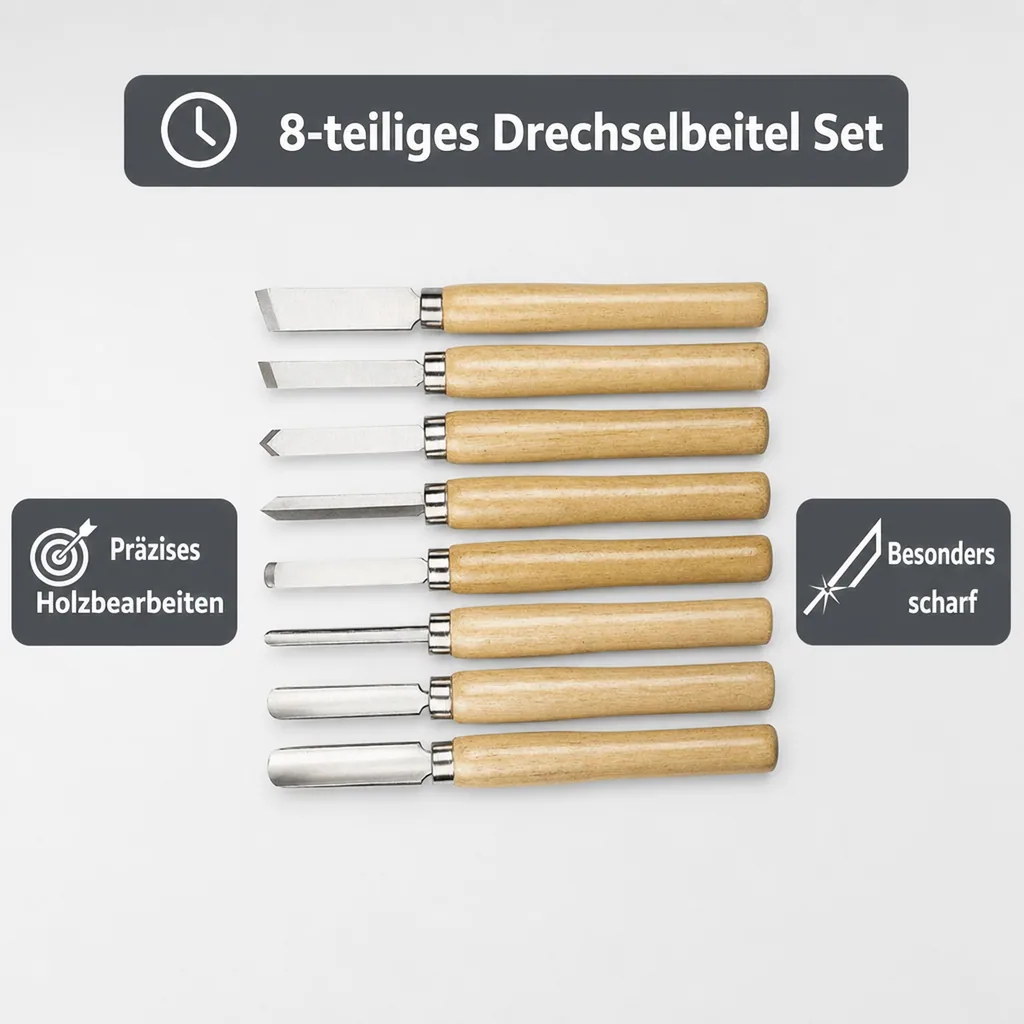 Drechselbeitel Satz, 8-teilig